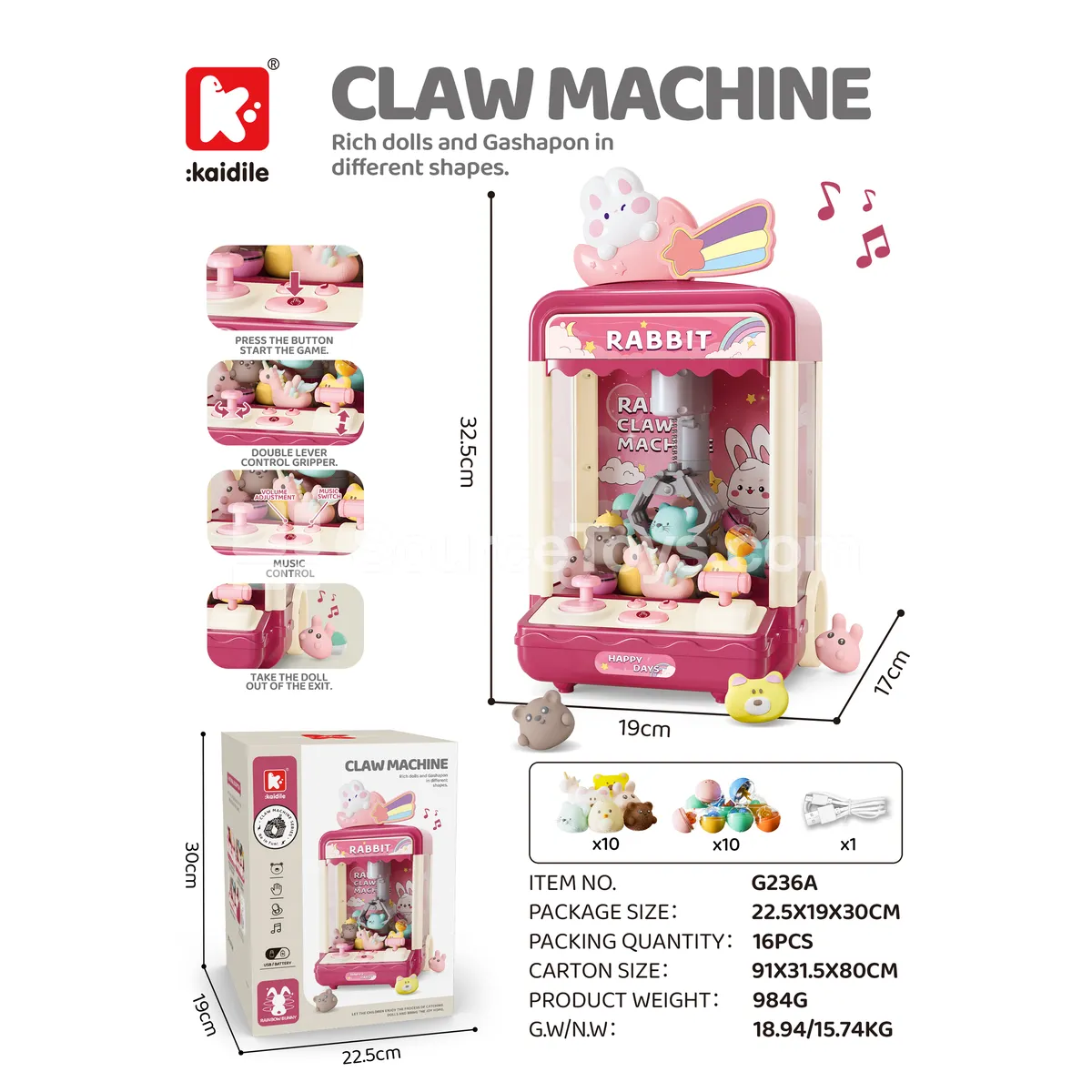 Medium Rabbit Claw Machine