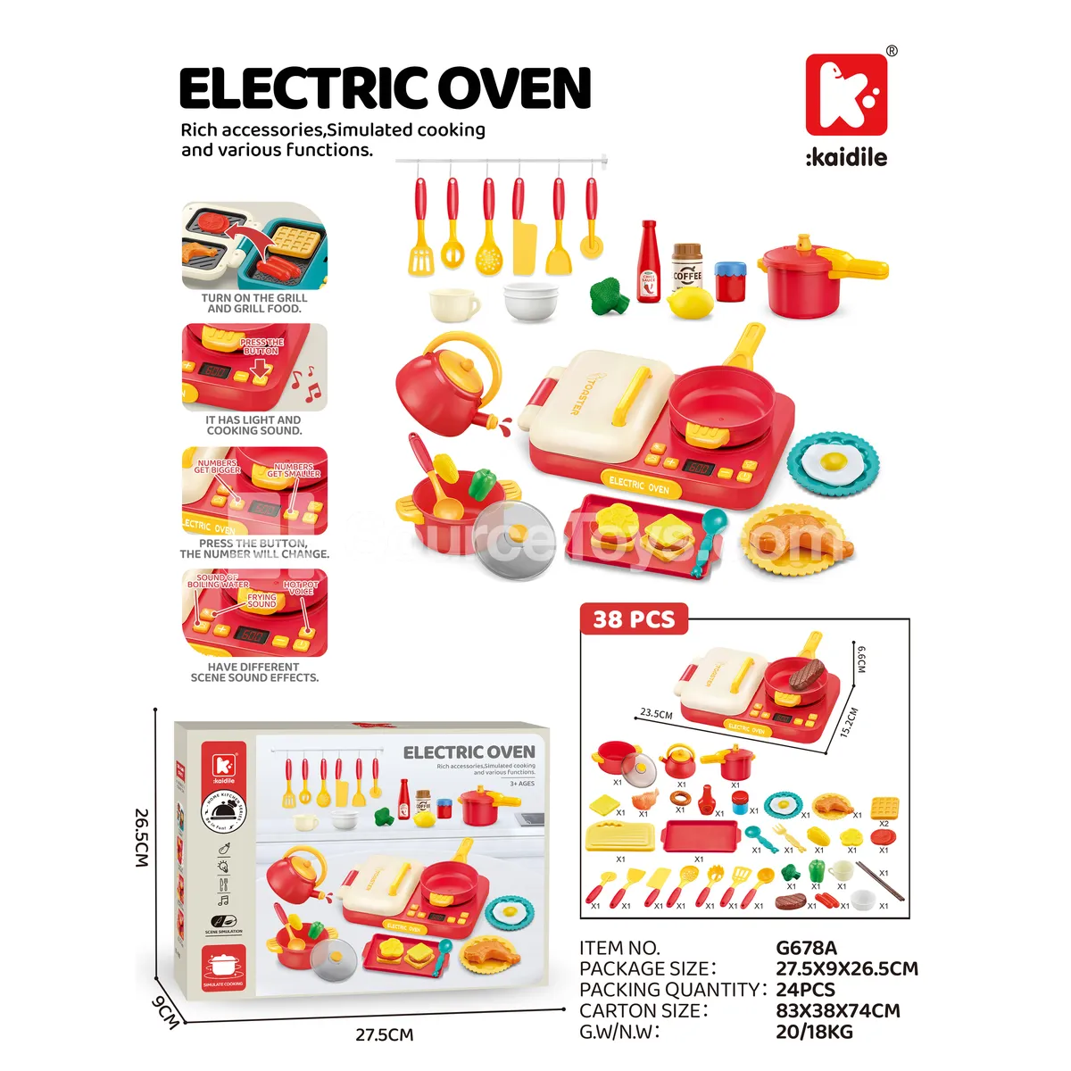 38-Piece Kitchen Playset