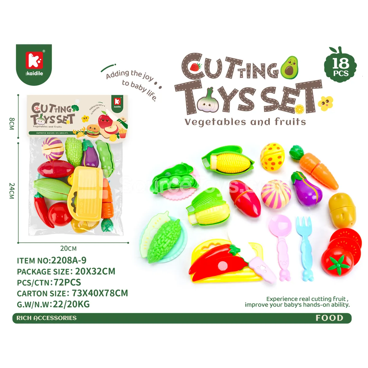 Pretend Play Vegetable Cutting Set