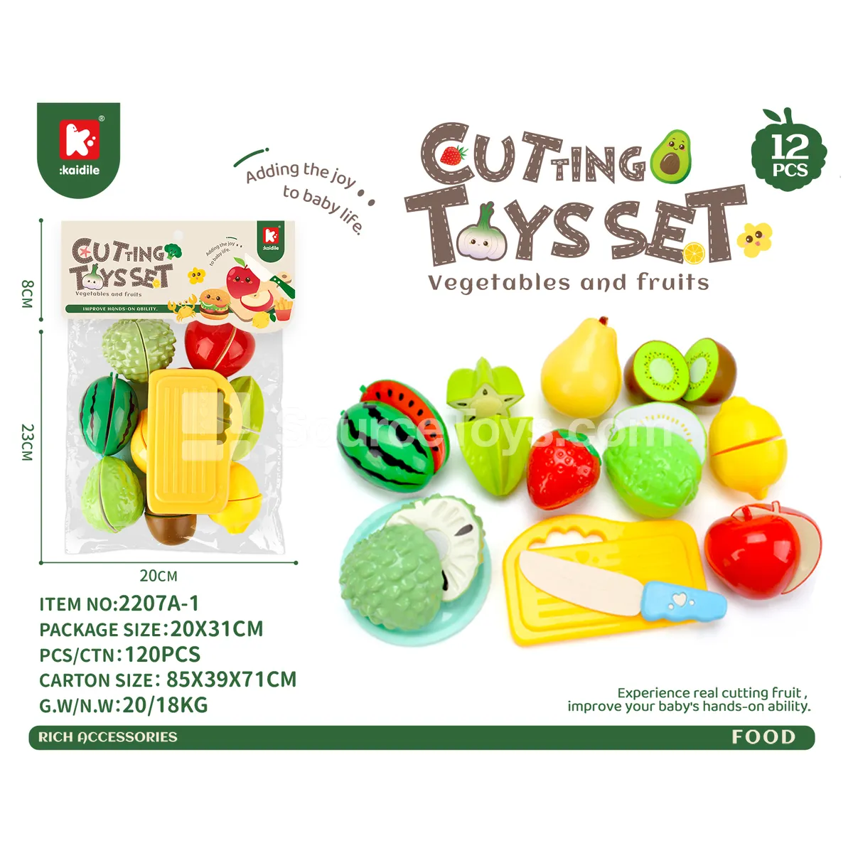 Pretend-Play Fruit Cutting Set