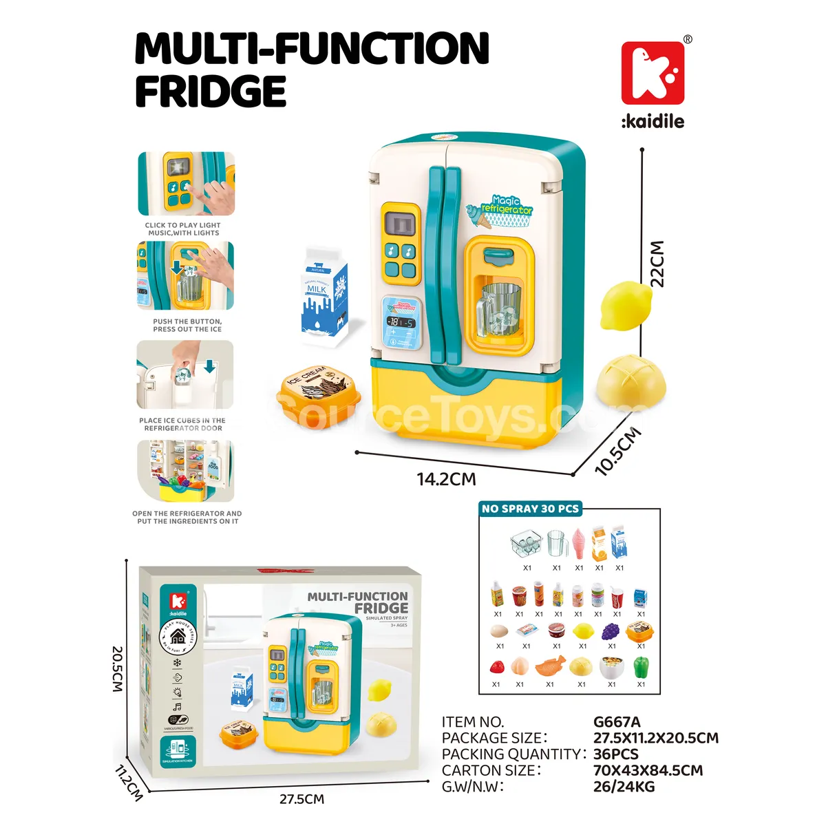 Light & Music Fridge 30-Piece Set