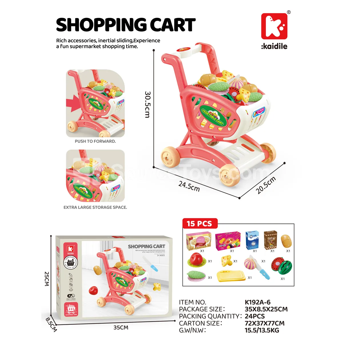 Pretend-Play Shopping Cart