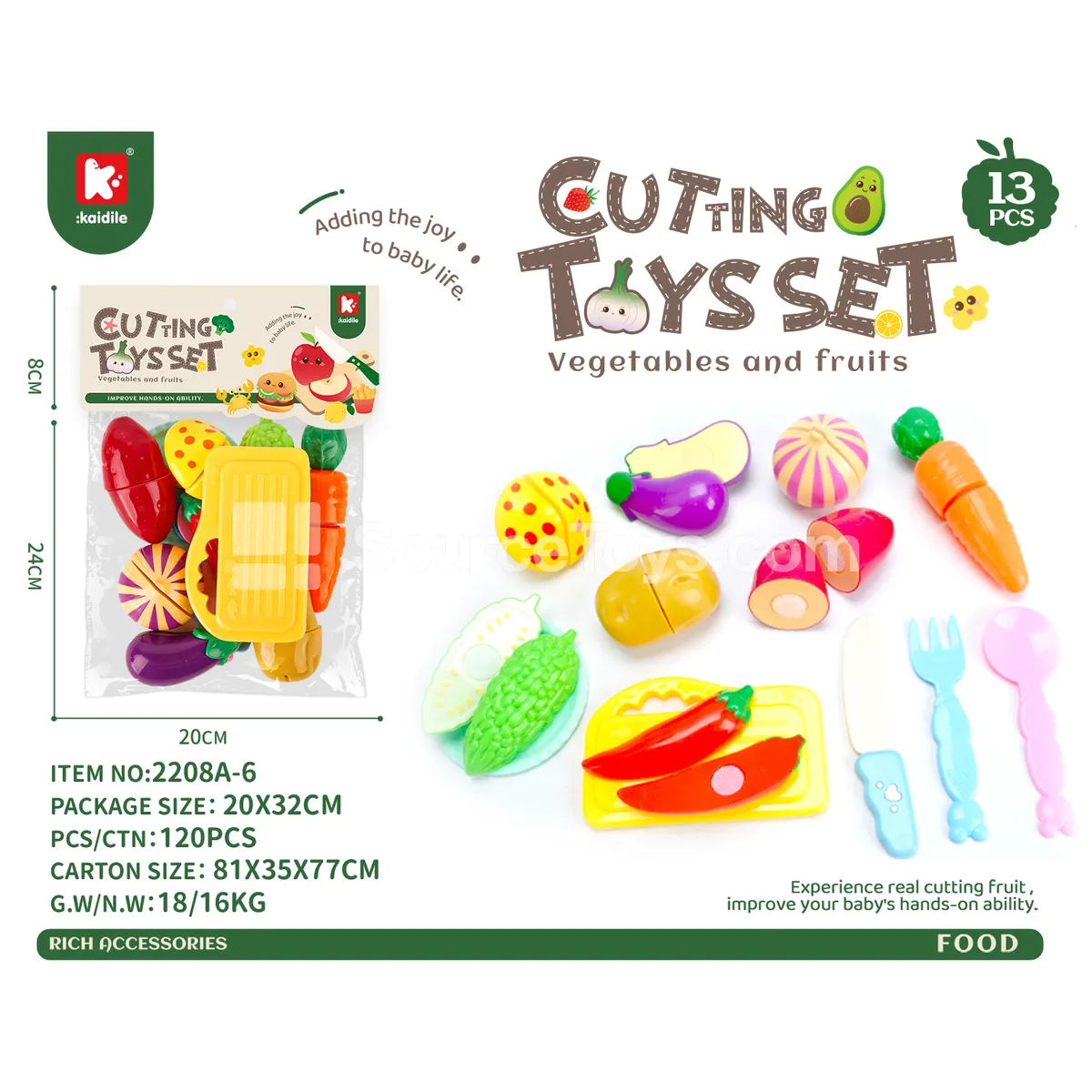 Vegetable Cutting Play Set