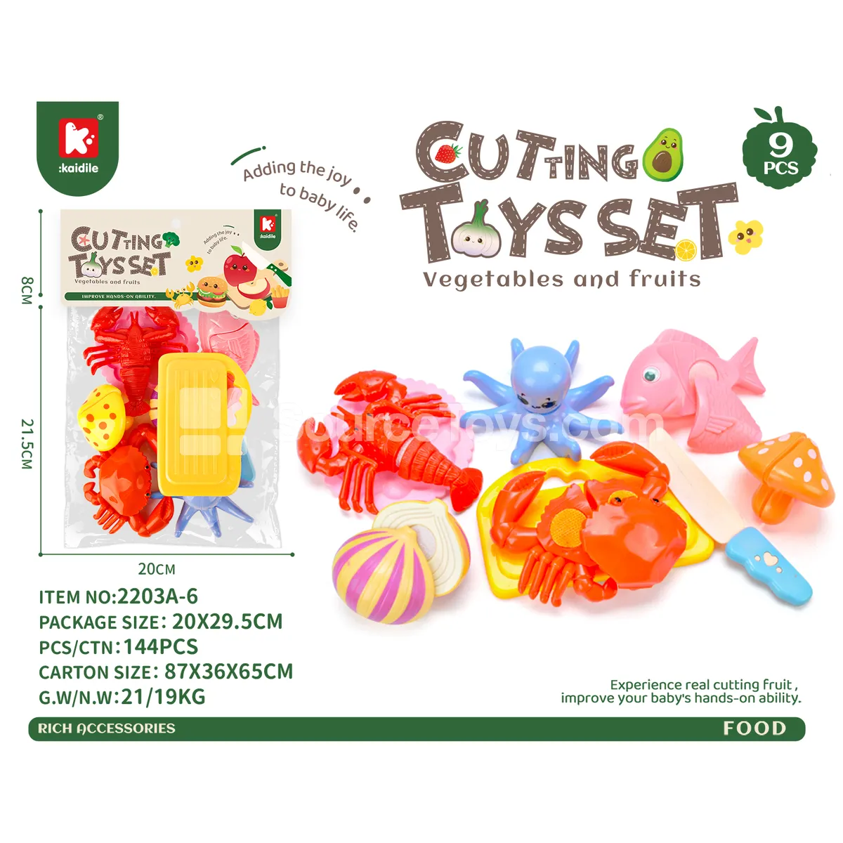 Seafood & Vegetable Cutting Play Set