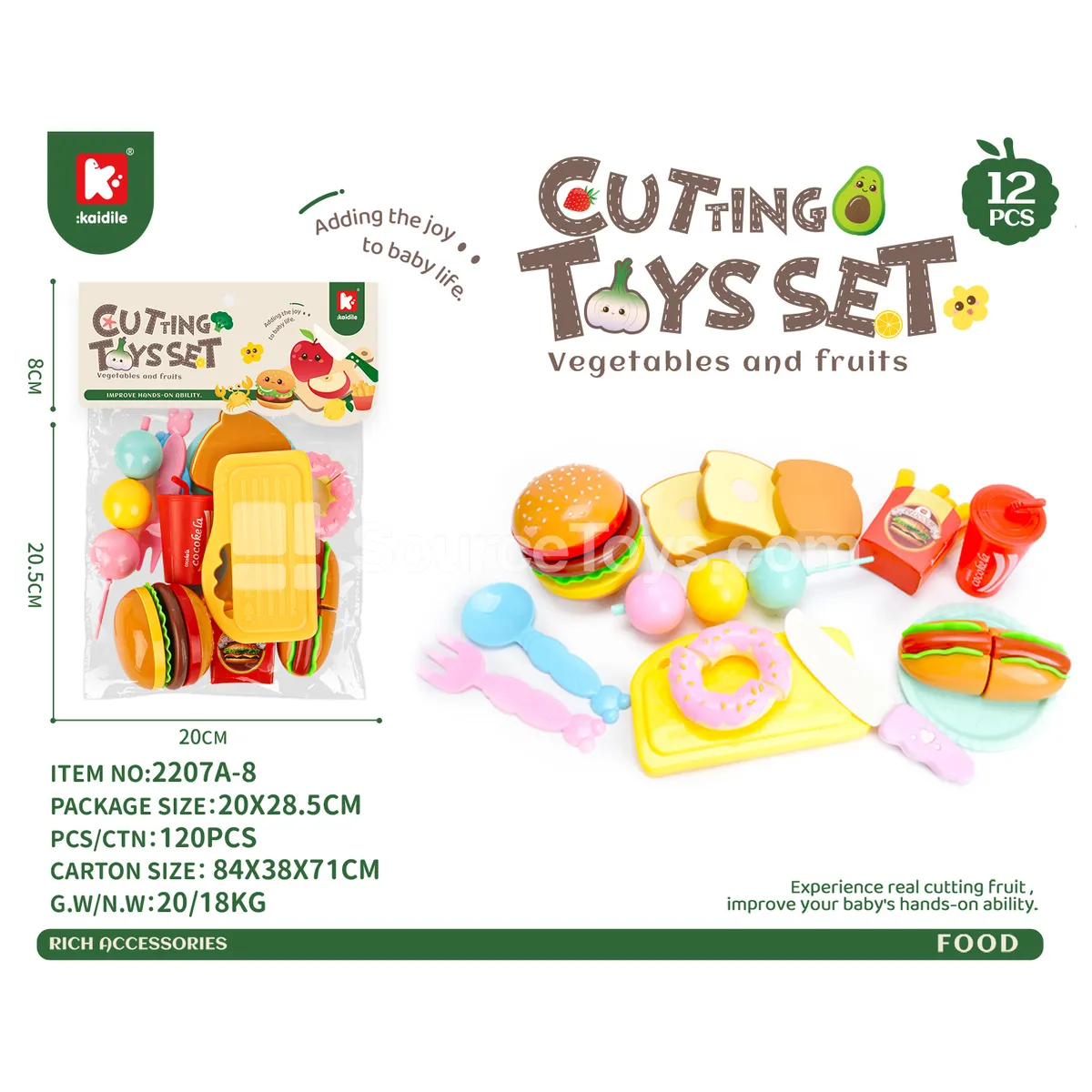 Fast Food Pretend-Play Cutting Set