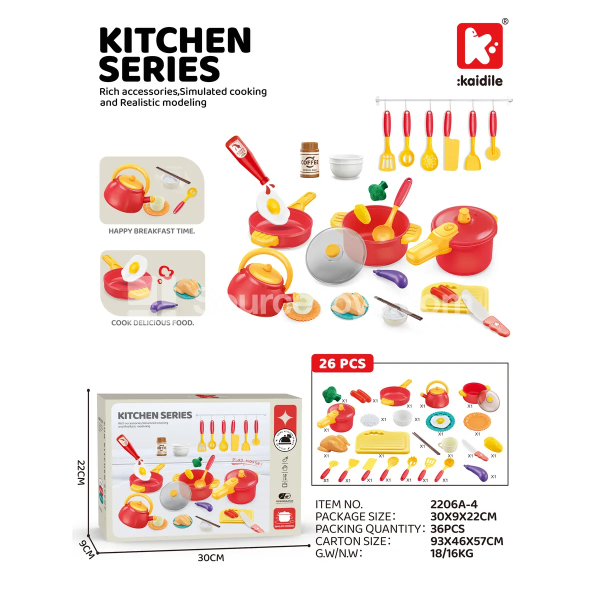 26-Piece Kitchen Playset