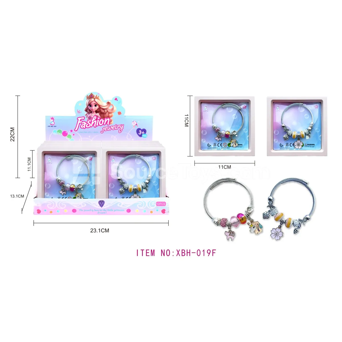 DIY Flamingo Charm Bracelet Set