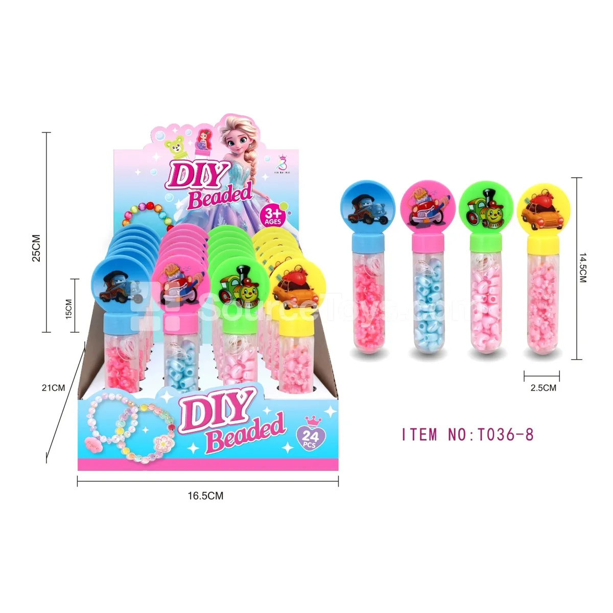 Girls’ Jewelry DIY Bead Bottle Set, 24pcs/Box Girls’ Jewelry DIY Bead Bottle Set, 24pcs/Box