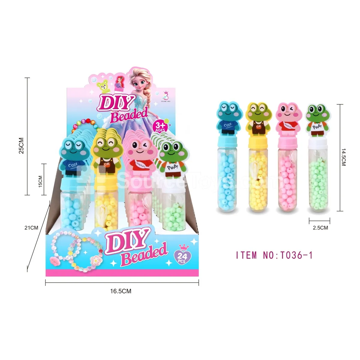 Frog DIY Bead Bottle, 24pcs/Box