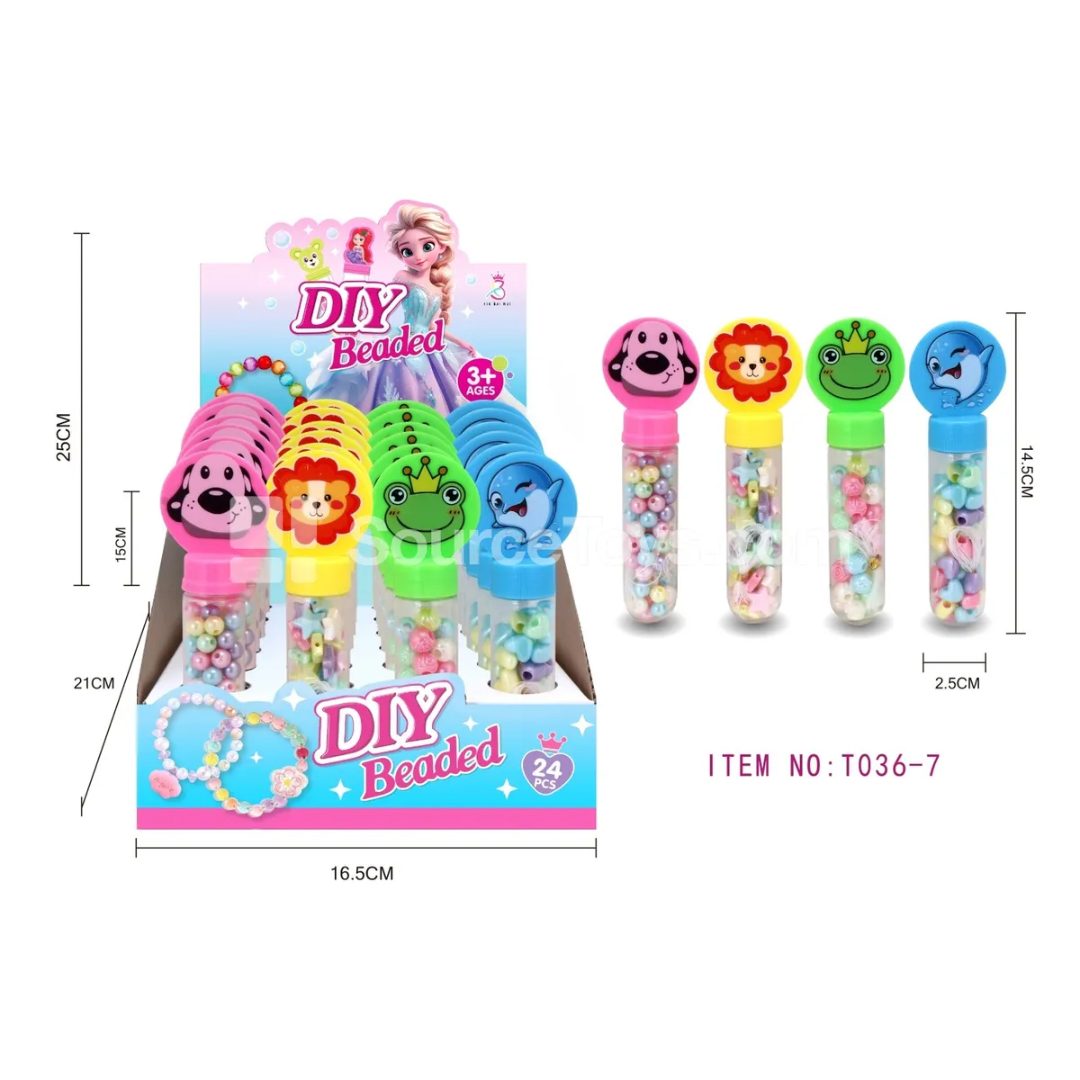 Animal DIY Bead Bottle, 24pcs/Box Animal DIY Bead Bottle, 24pcs/Box