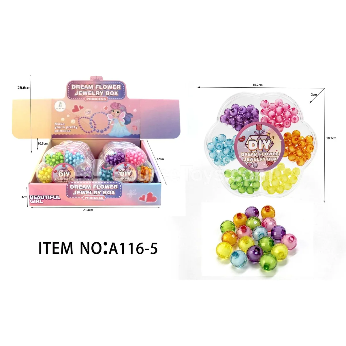 Plum Blossom DIY Bead Kit, 16 Pcs/Box