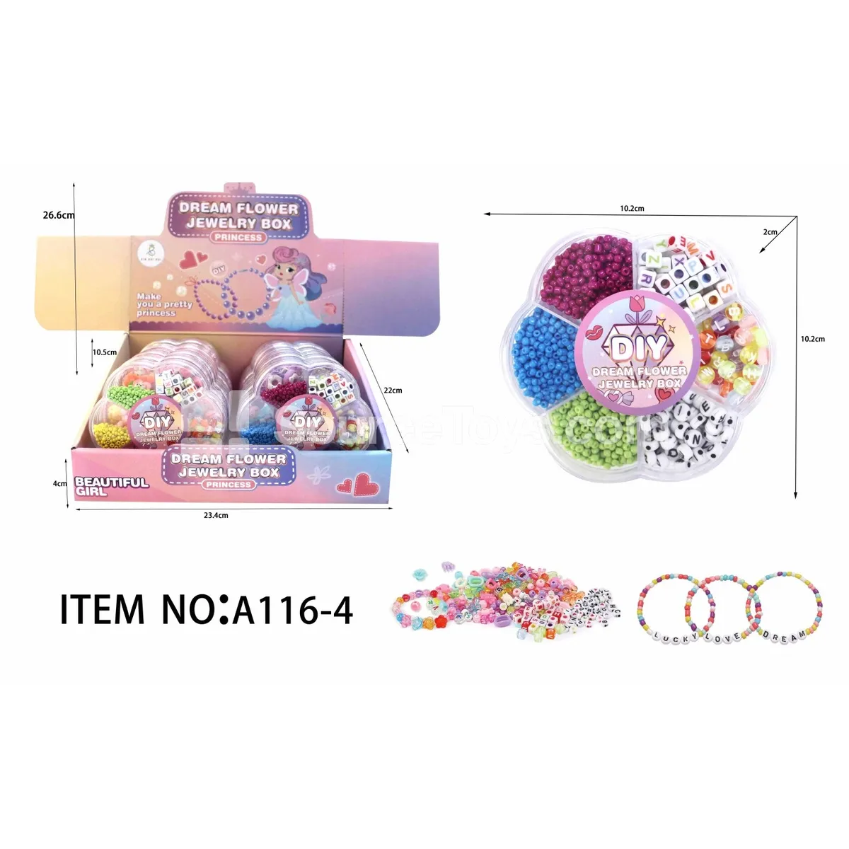Plum Blossom DIY Bead Jewelry Making Kit, 16pcs/Box Plum Blossom DIY Bead Jewelry Making Kit, 16pcs/Box