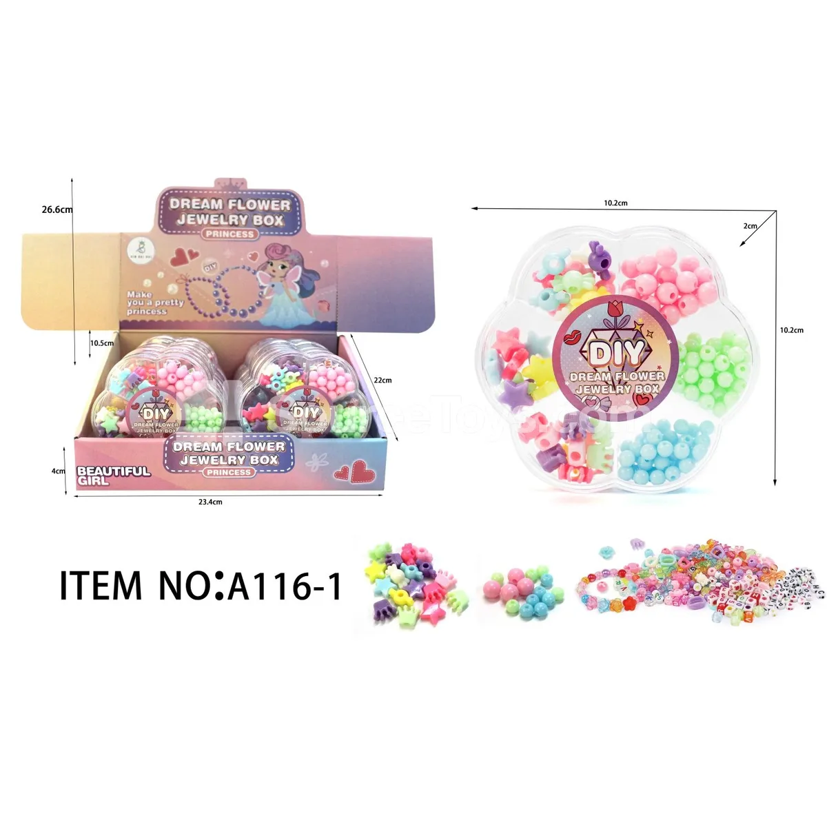 Plum Blossom DIY Bead Kit, 16 pcs/box