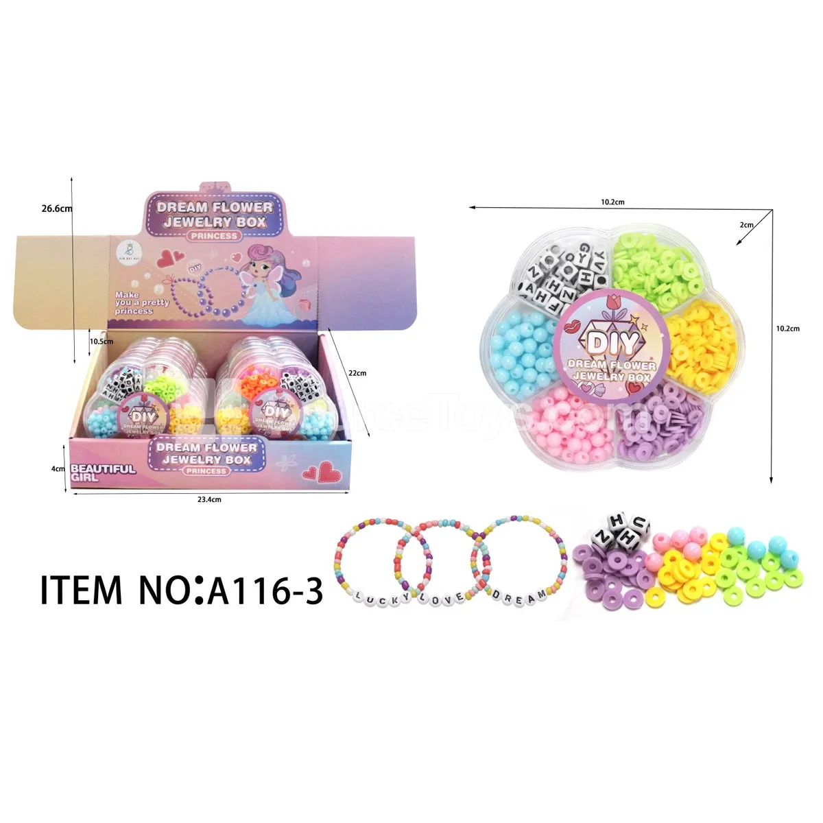 Plum Blossom DIY Bead Kit, 16 pcs/box