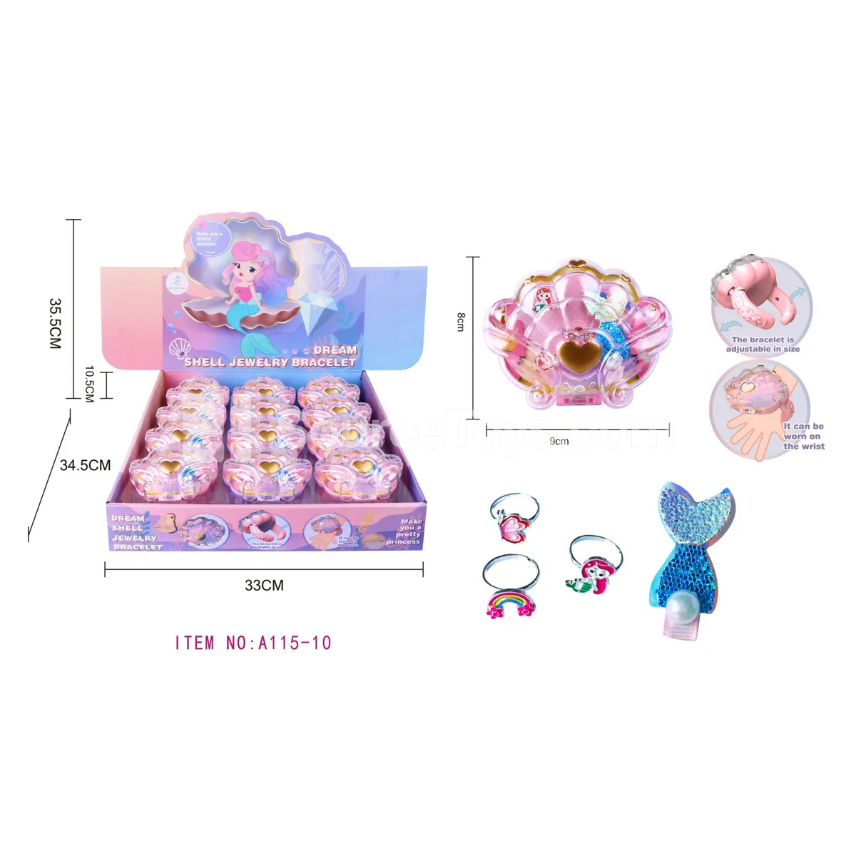 Girls’ Hair Clip Set Ocean Mermaid Series 12pcs/Box Girls’ Hair Clip Set Ocean Mermaid Series 12pcs/Box