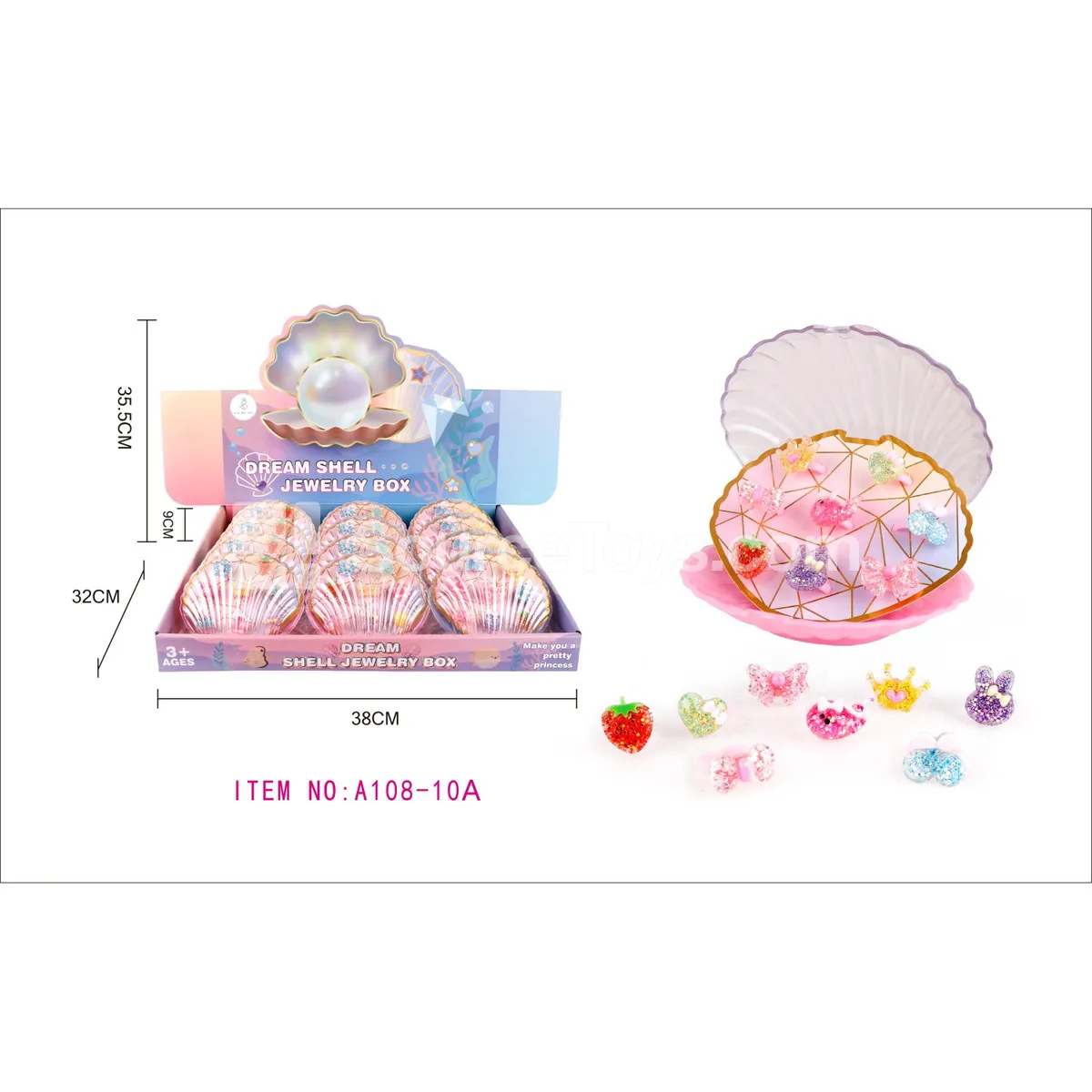 Shell Box Ocean Jewelry Set, 12 Pcs/Box Shell Box Ocean Jewelry Set, 12 Pcs/Box