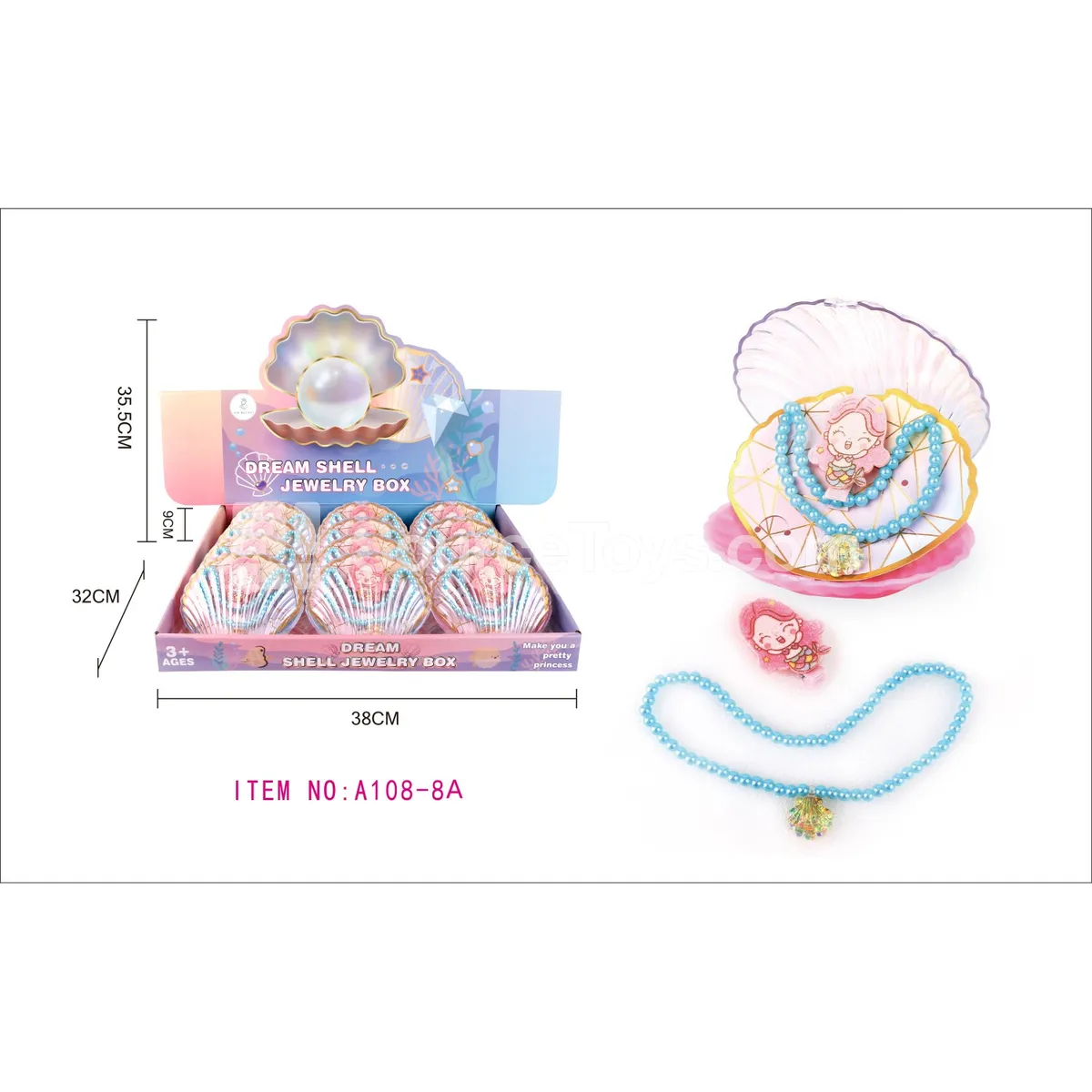 Seashell Box Ocean Jewelry Set, 12pcs/Box Seashell Box Ocean Jewelry Set, 12pcs/Box
