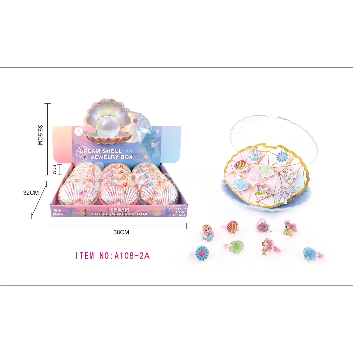 Shell Box Ocean Jewelry Set 12PCS/Box Shell Box Ocean Jewelry Set 12PCS/Box