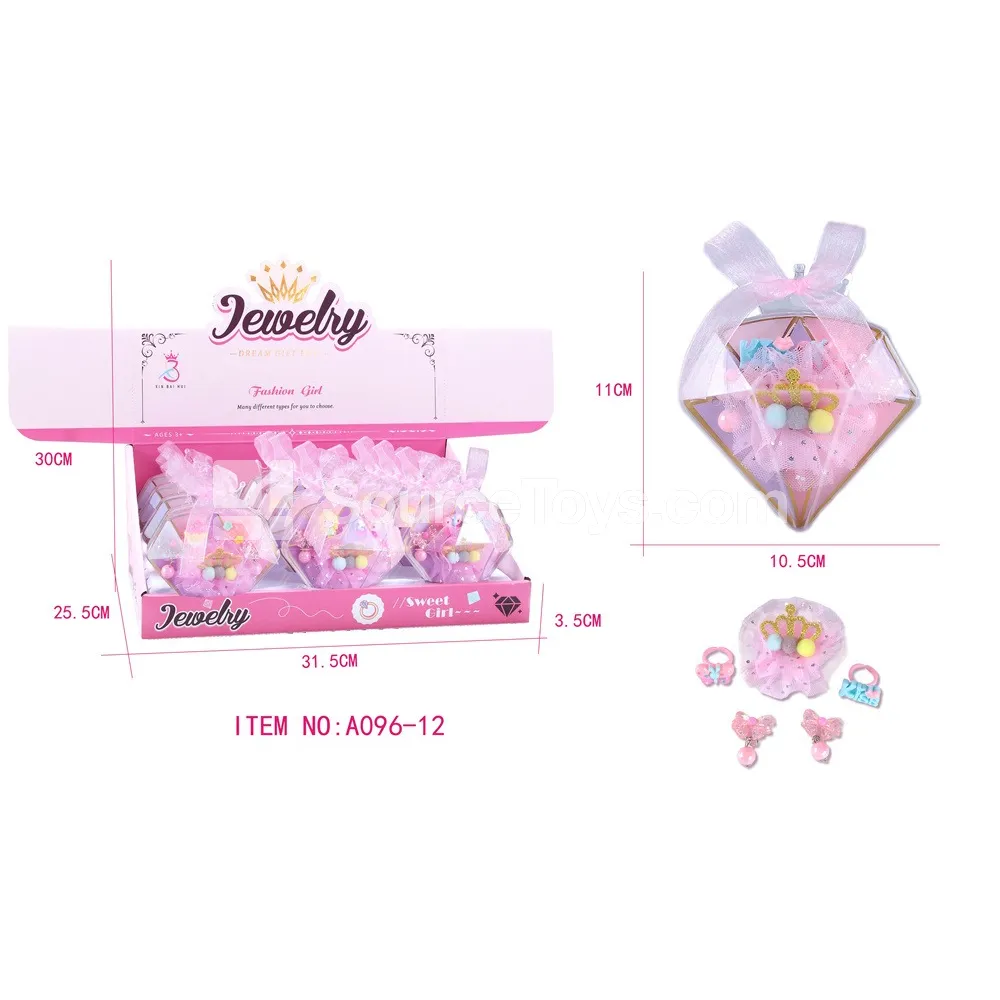 Girls’ Hair Accessories Ear Clip Gift Box with Ribbon, 12pcs/Box