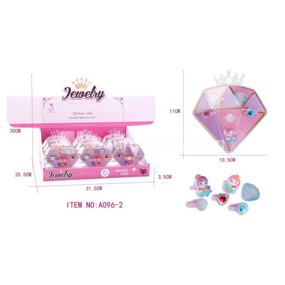 Mermaid Ring Jewelry Set, 12 pcs/box