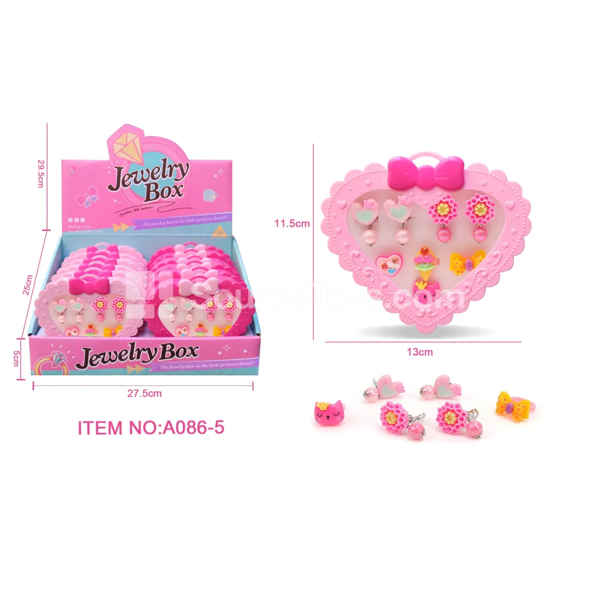 Ear Clip and Ring Set, 12 pcs per Box