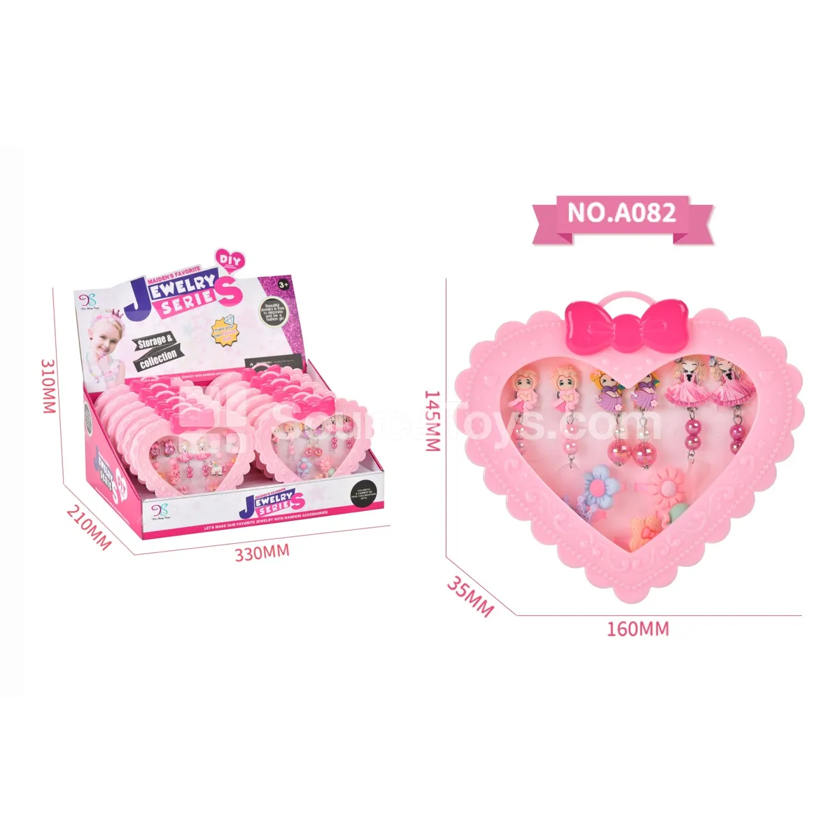 Ear Clip and Ring Set Gift Box, 12 pcs/box