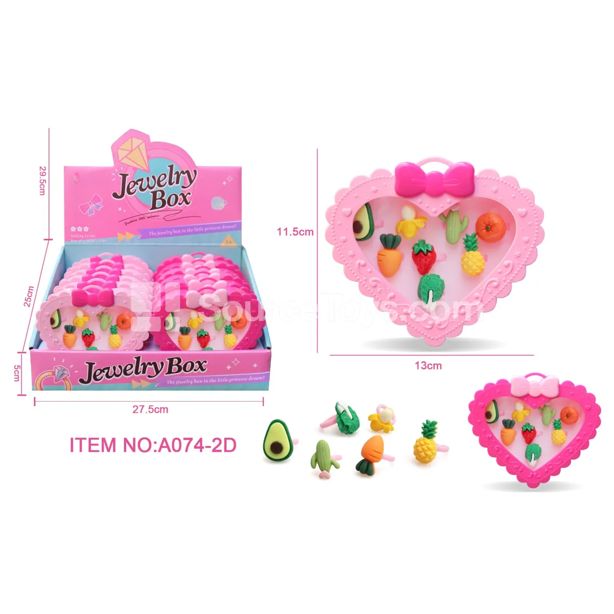 Cartoon Fruit Rings 12pcs/Box