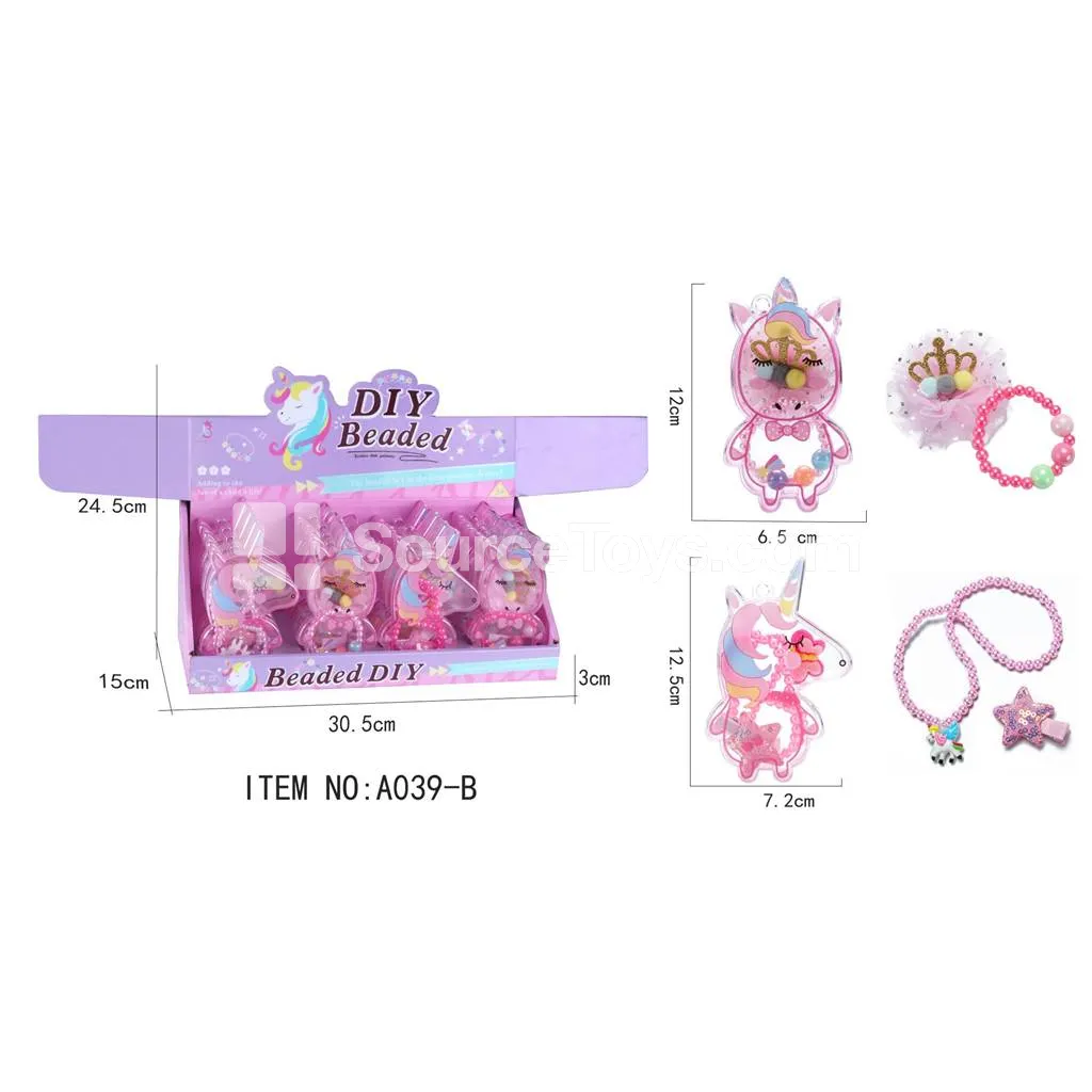 Unicorn Necklace and Ring Pretend-Play Jewelry Set