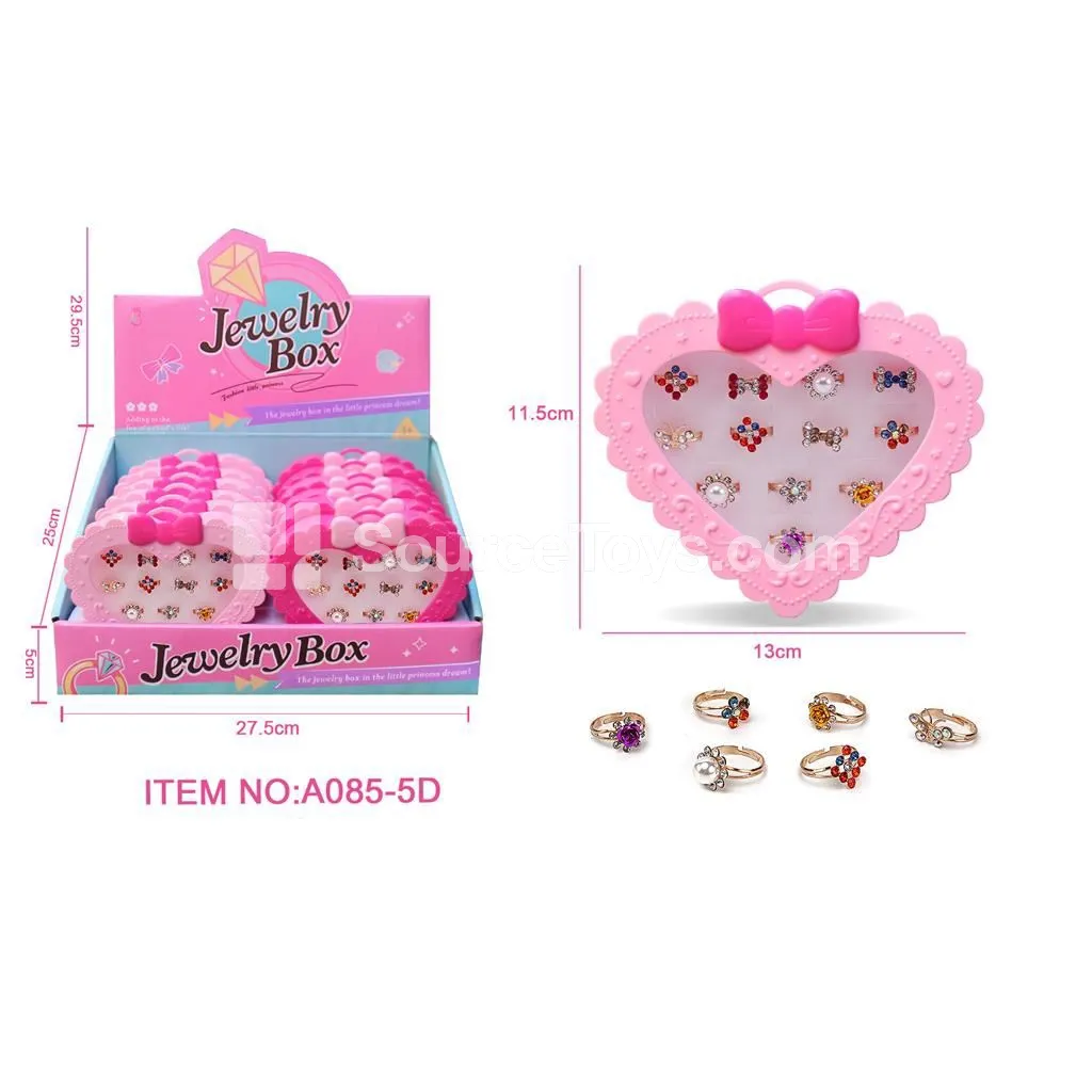12pcs Alloy Gemstone Rings Pretend-Play Jewelry Set 12pcs Alloy Gemstone Rings Pretend-Play Jewelry Set