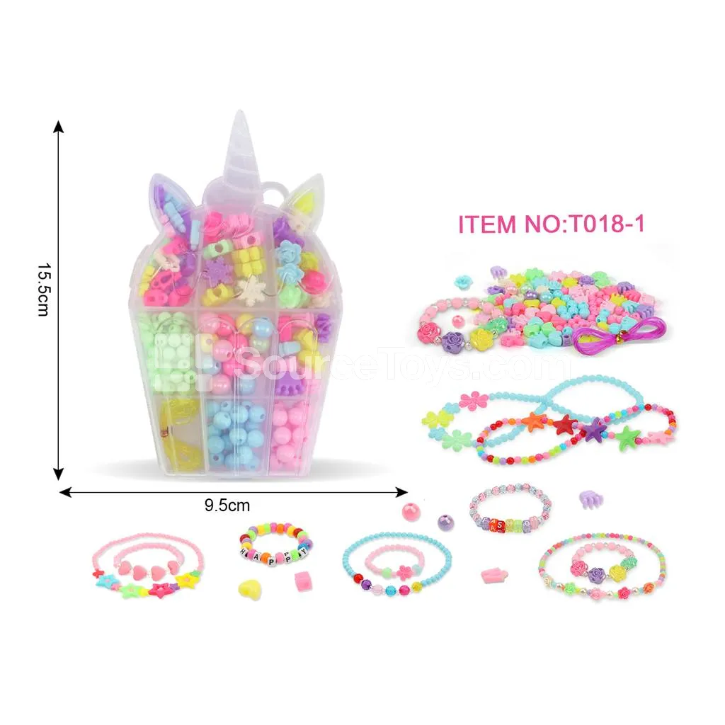 Girls Jewelry Unicorn DIY Bead Box Rainbow Beads Kids Craft Creative Gift Girls Jewelry Unicorn DIY Bead Box Rainbow Beads Kids Craft Creative Gift