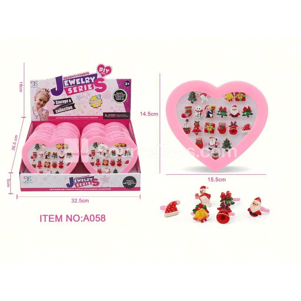 Pretend-Play Jewelry Ring Set for Kids – 12pcs
