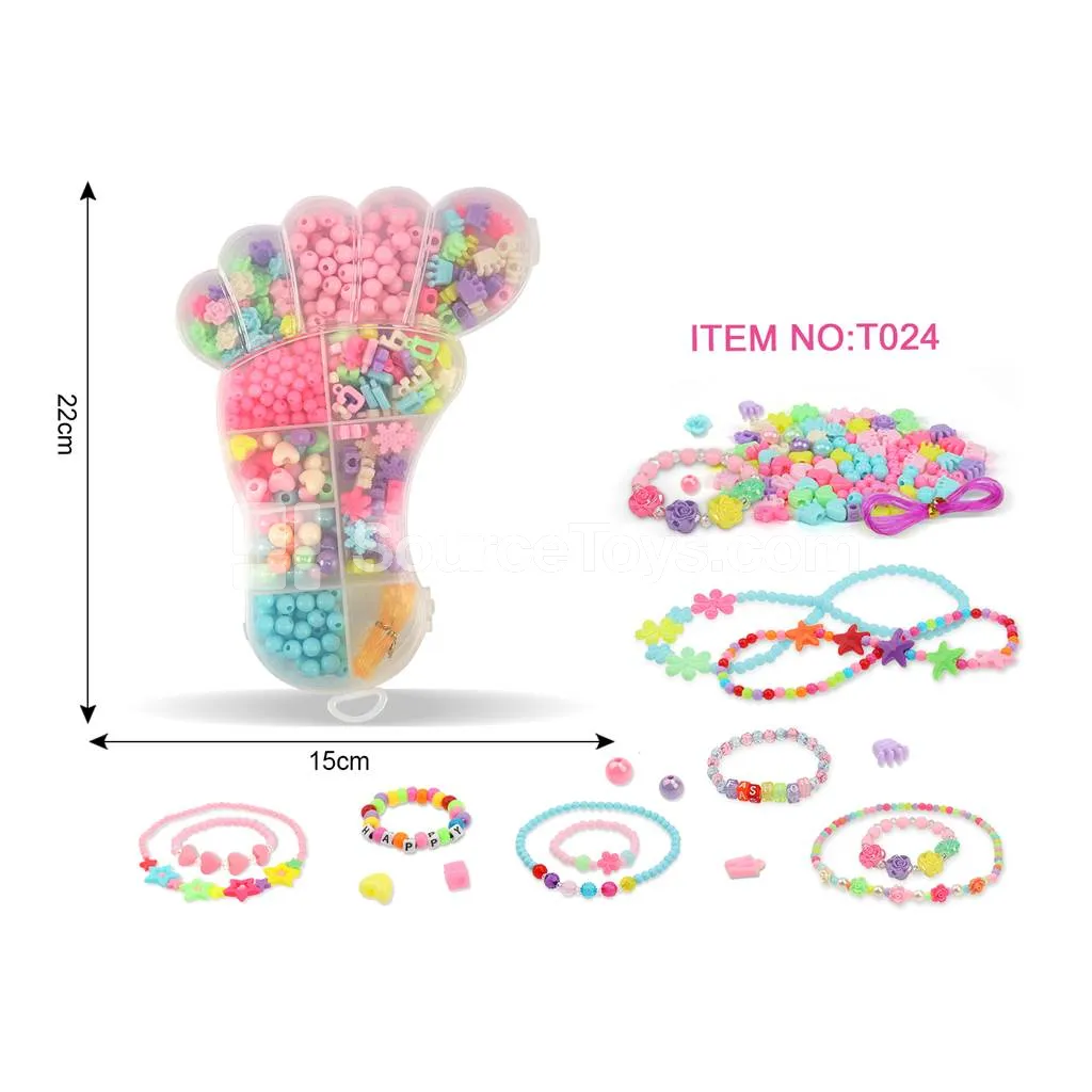 Girls’ Jewelry DIY Bead Box Set – Rainbow Beads for Kids Craft