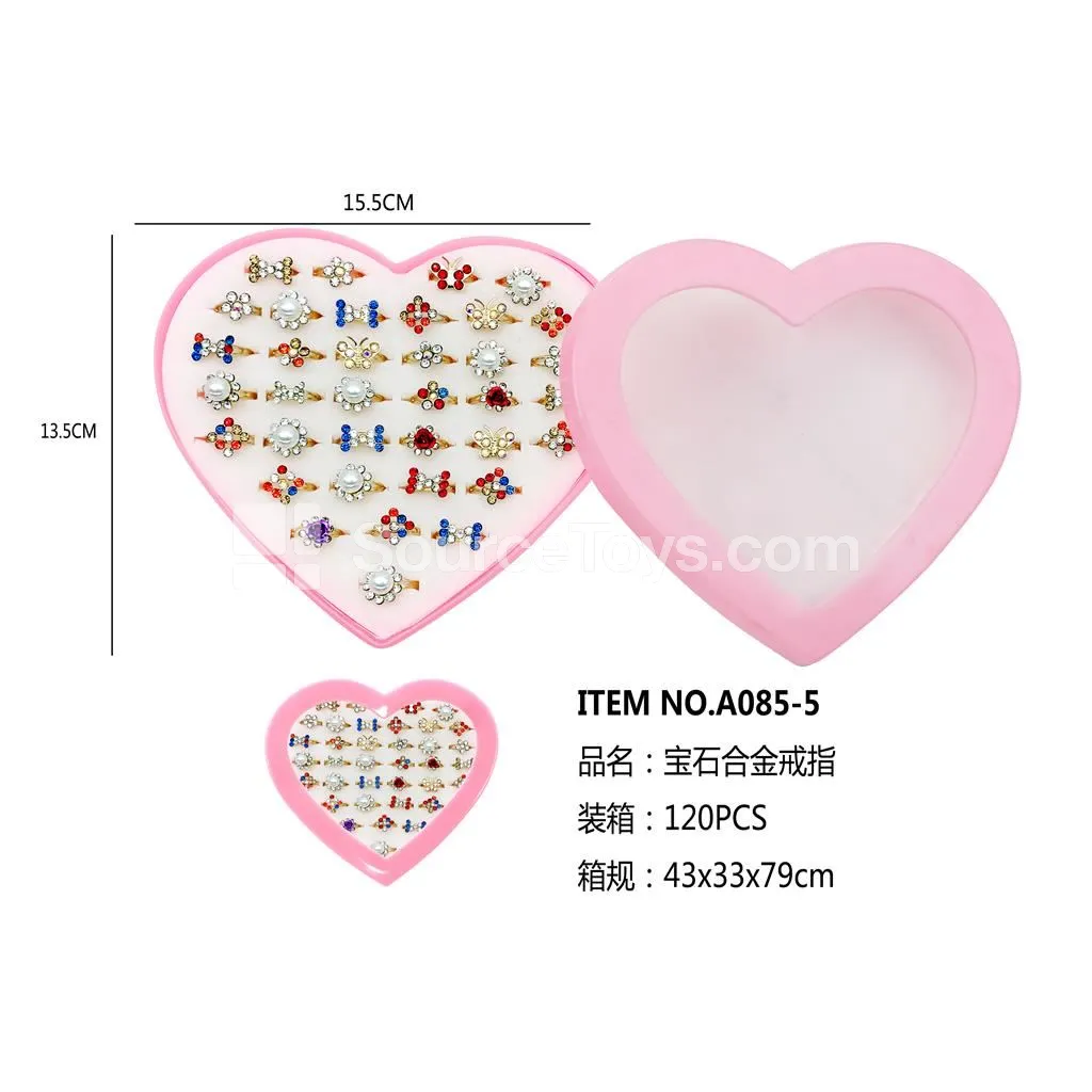 Alloy Gemstone Rings Pretend-Play Toy Set Alloy Gemstone Rings Pretend-Play Toy Set