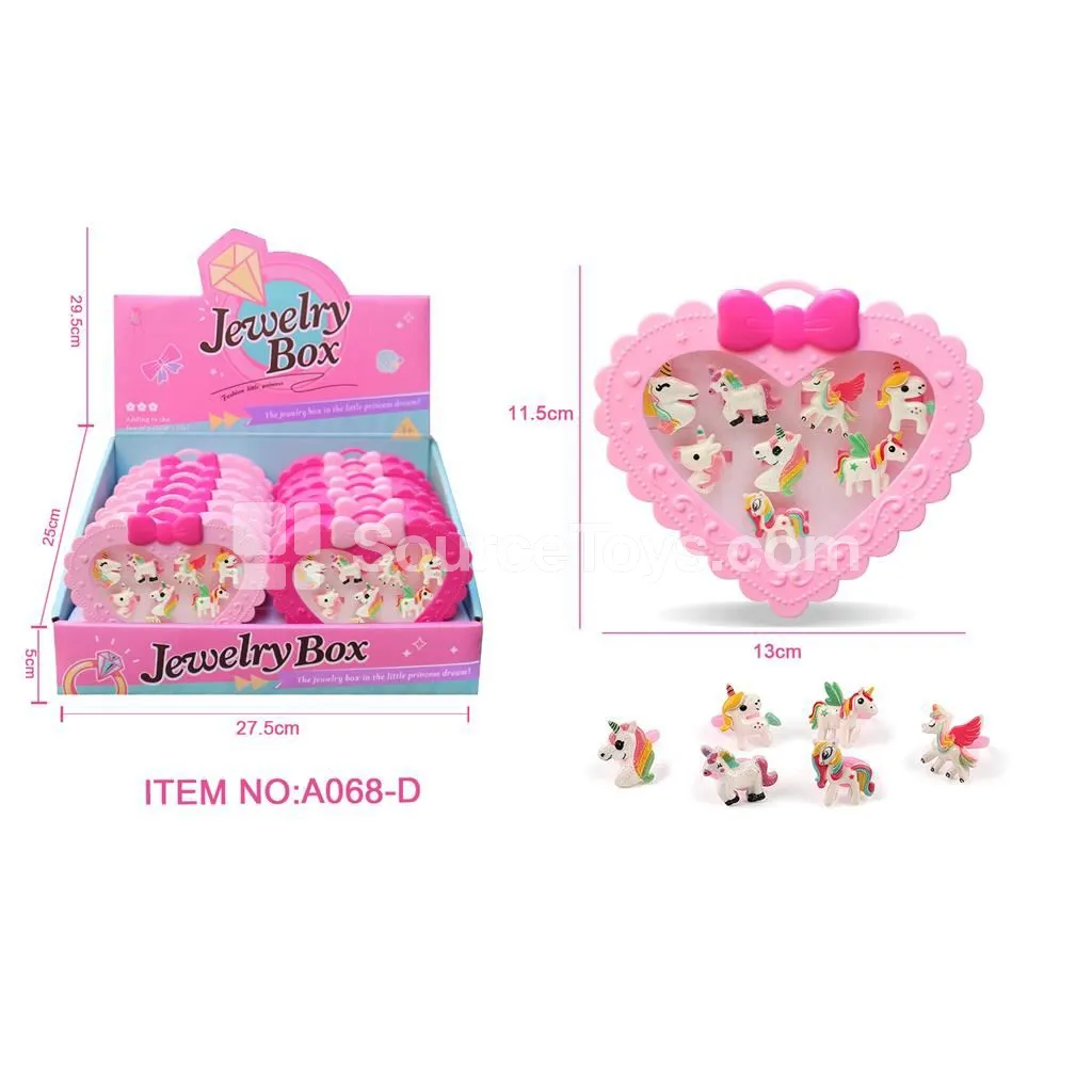 Fashion Doll Accessory Unicorn Pony Rings 12pcs Pretend-Play Role Play