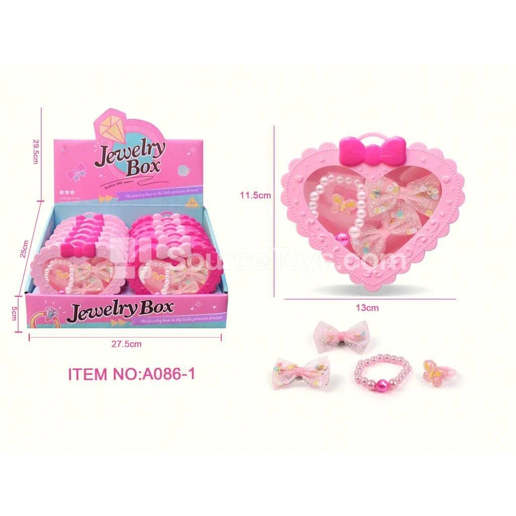 Girls’ Jewelry Hair Clip Ring Bracelet Set 12pcs Pretend-Play Dress-Up Toy Girls’ Jewelry Hair Clip Ring Bracelet Set 12pcs Pretend-Play Dress-Up Toy