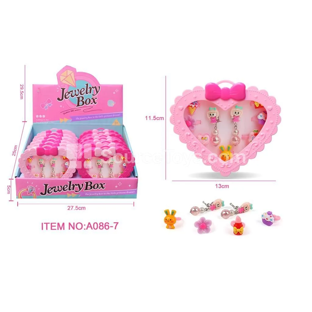 Girls’ Accessory Ear Clip & Ring Set 12pcs Pretend-Play Toy Girls’ Accessory Ear Clip & Ring Set 12pcs Pretend-Play Toy