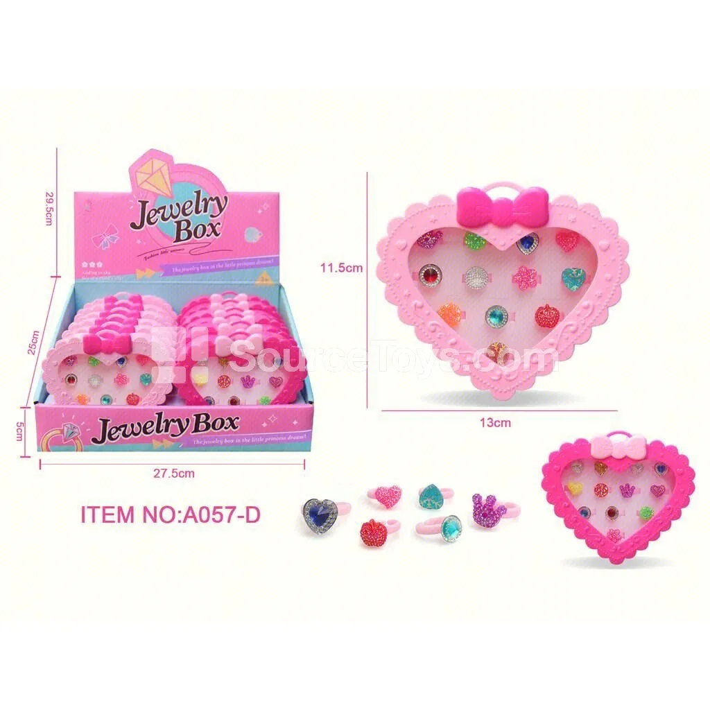 Girls’ Jewelry – Kids Gemstone Rings 12pcs Pretend-Play Toy for Role Play