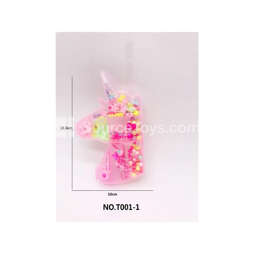 Girls’ Unicorn DIY Bead Jewelry Making Kit Rainbow Beads Craft Set Creative Gift