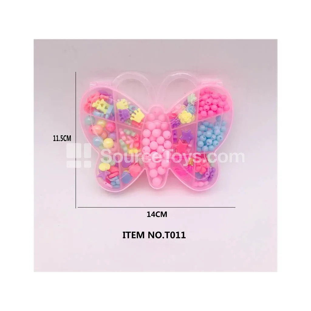 Girls’ Butterfly DIY Bead Craft Kit in Rainbow Colors with Handle Girls’ Butterfly DIY Bead Craft Kit in Rainbow Colors with Handle