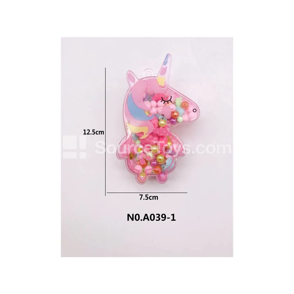 Girls’ Jewelry Unicorn DIY Bead Box Educational Rainbow Beads Craft Set for Kids Creative Gift