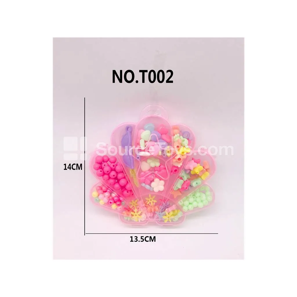 Girls’ Shell DIY Bead Jewelry Making Kit Rainbow Beads Craft Gift for Kids