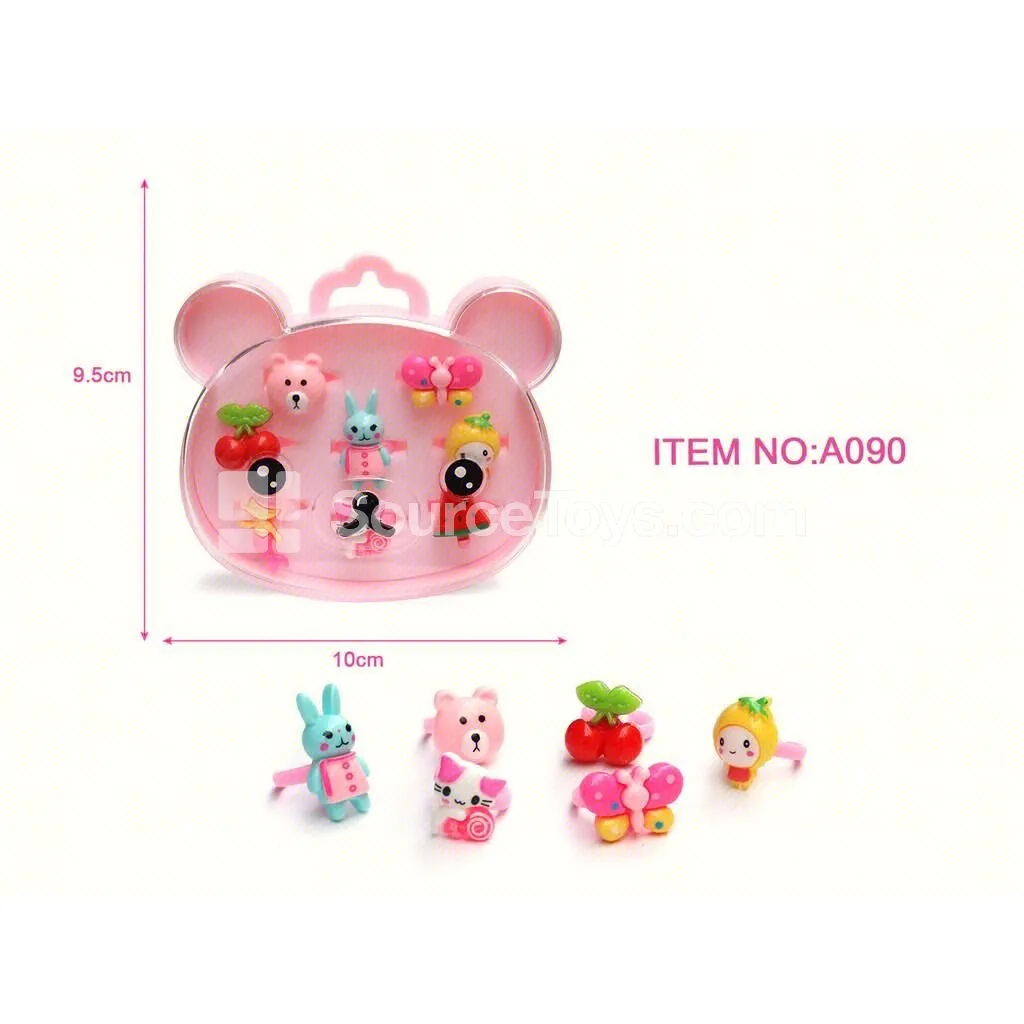 Cartoon Bear Ring Box Pretend-Play Toy