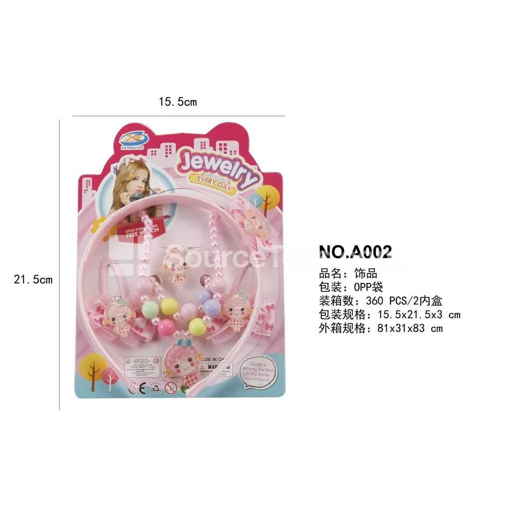 Girls’ Pretend-Play Jewelry & Hair Accessories 6-Piece Set