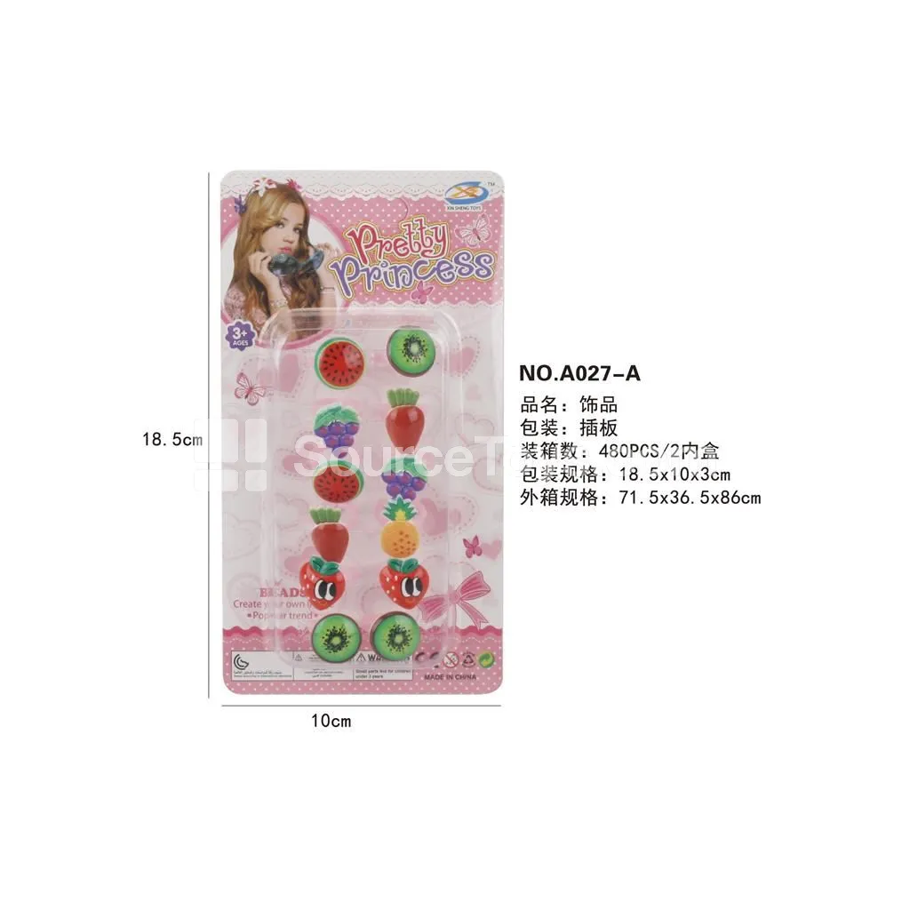 Girls’ Pretend-Play Cartoon Ring Set