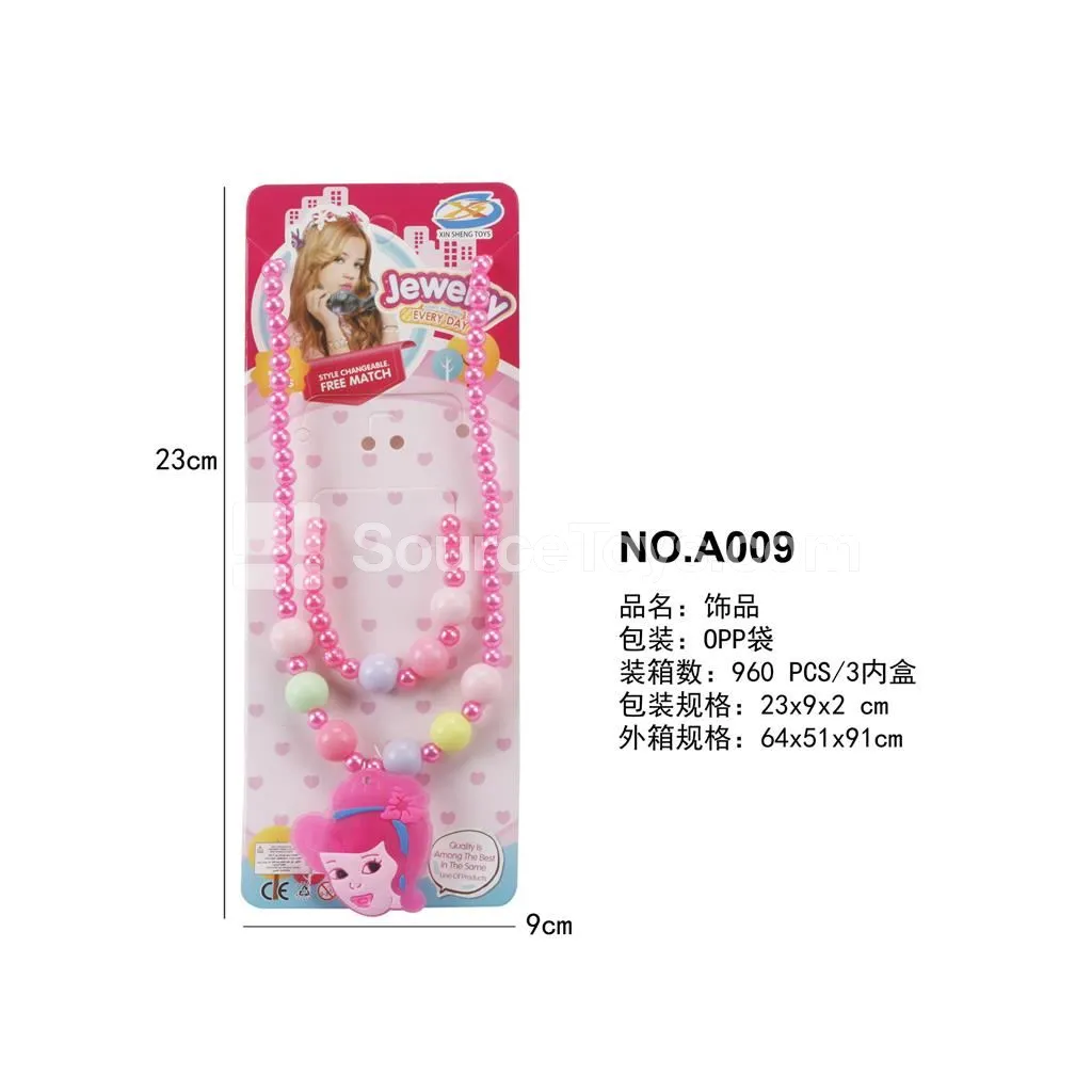 Girls’ Accessory Necklace 2-Piece Set Pretend-Play Toy
