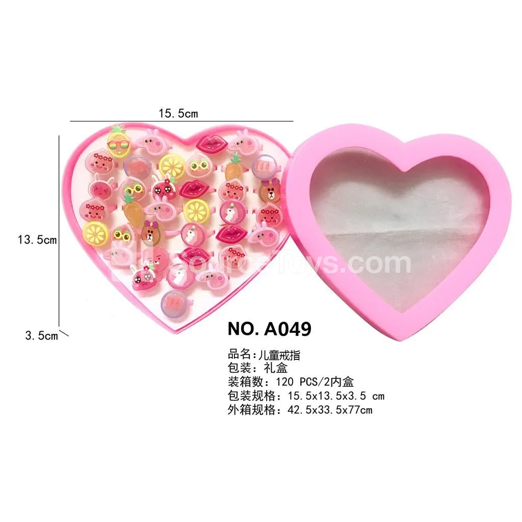 Girls’ Pretend-Play Jewelry Rings Role-Play Toy