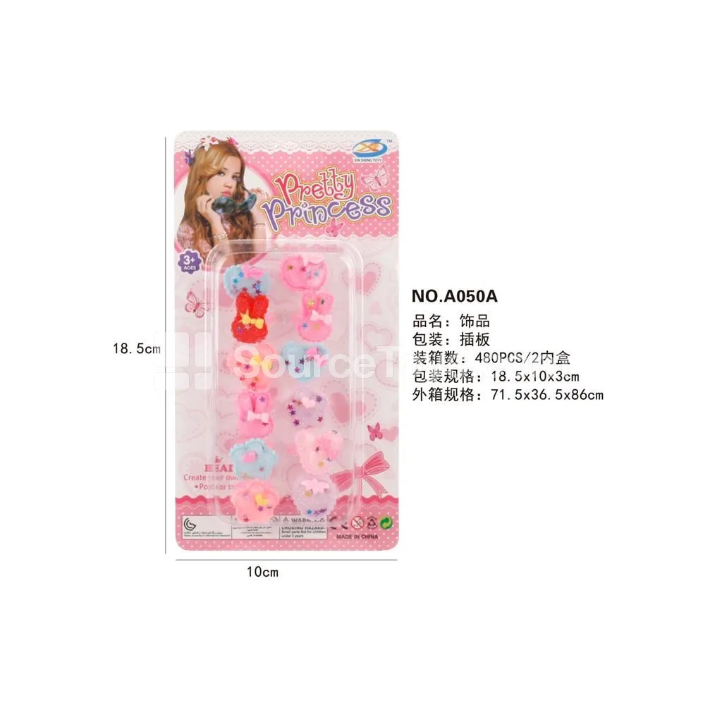 Girls’ Pretend-Play Jewelry Ring Set