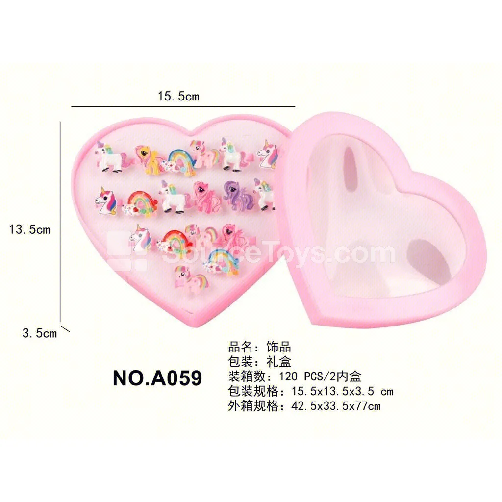 Fashion Doll Unicorn Ring Pretend-Play Toy
