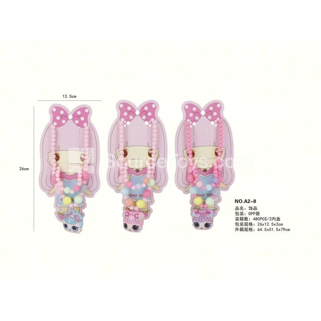 Girls’ Fashion Jewelry Light-Up Necklace Pretend-Play Toy Girls’ Fashion Jewelry Light-Up Necklace Pretend-Play Toy