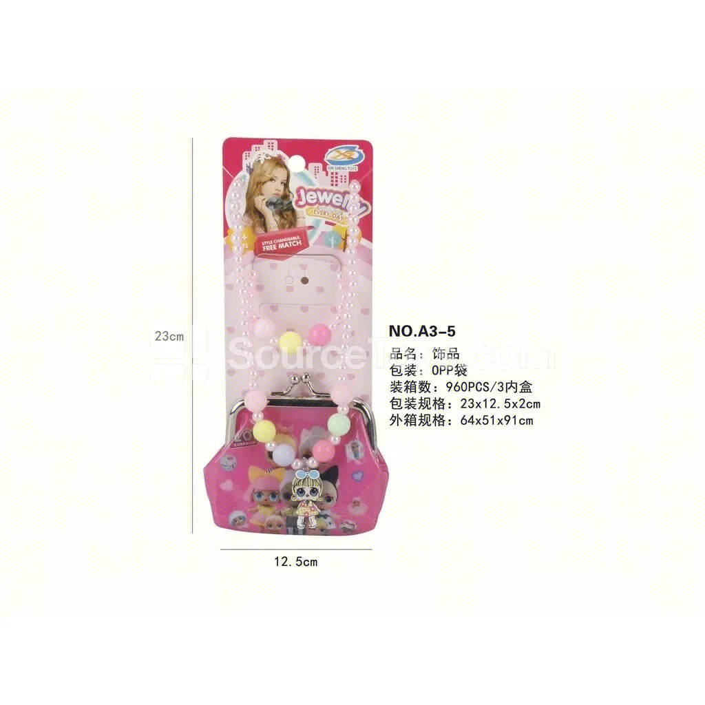 Girls’ Fashion Jewelry Surprise Wallet Set
